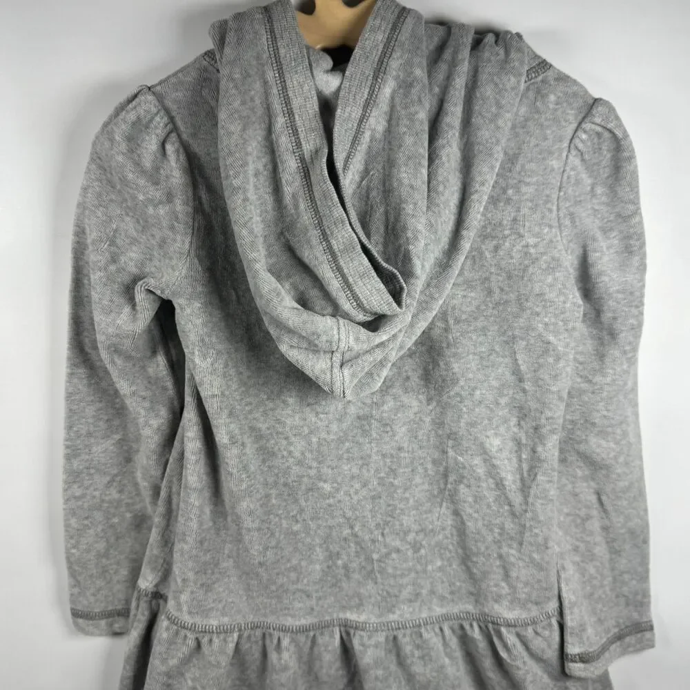 Gap Kids Girls XSmall 4-5 Gray Long Sleeve Hooded TShirt Dress Sweatshirt Casual